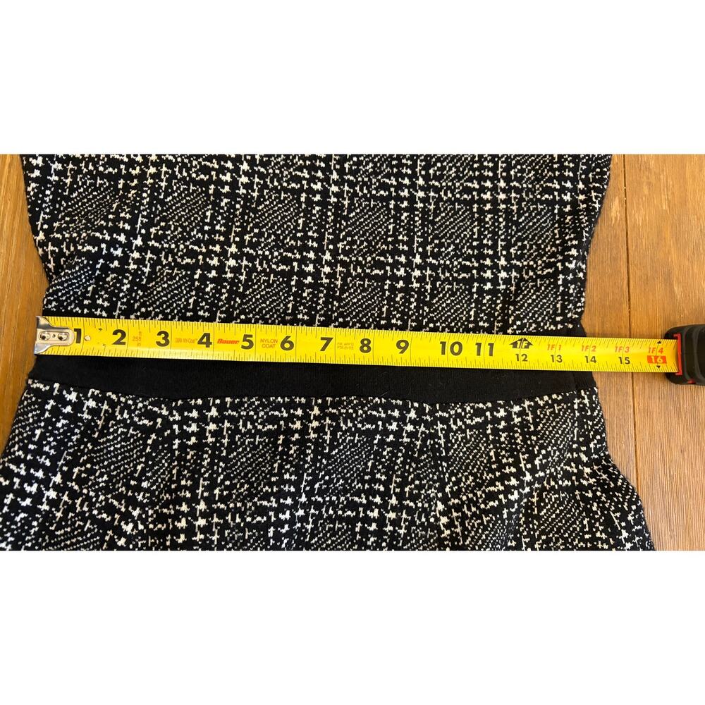 Kate Spade New York Black White Plaid Wool Blend Sleeveless Fit Flare Dress S - Picture 7 of 9